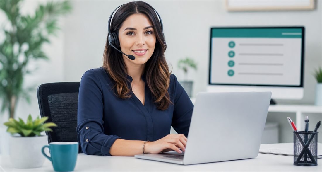 Friendly support agent ready to help with TV setup